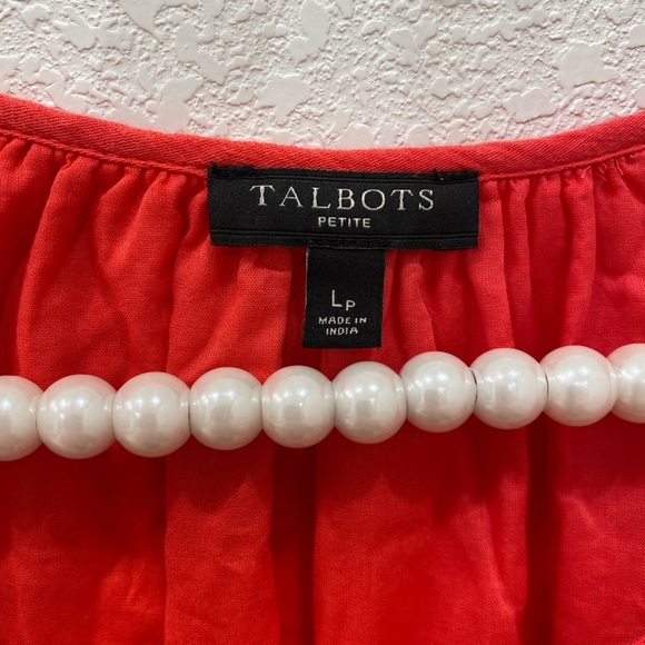 Talbots embroidered coral dress size Lp - Picture 5 of 5
